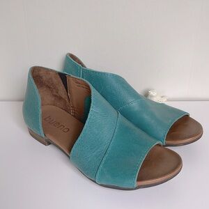 Bueno Tanner D'orsay Leather Slide Sandals/Turquoise Size 39 🆕